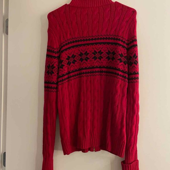 Ralph Lauren Red Sweater with black beading - Picture 4 of 5